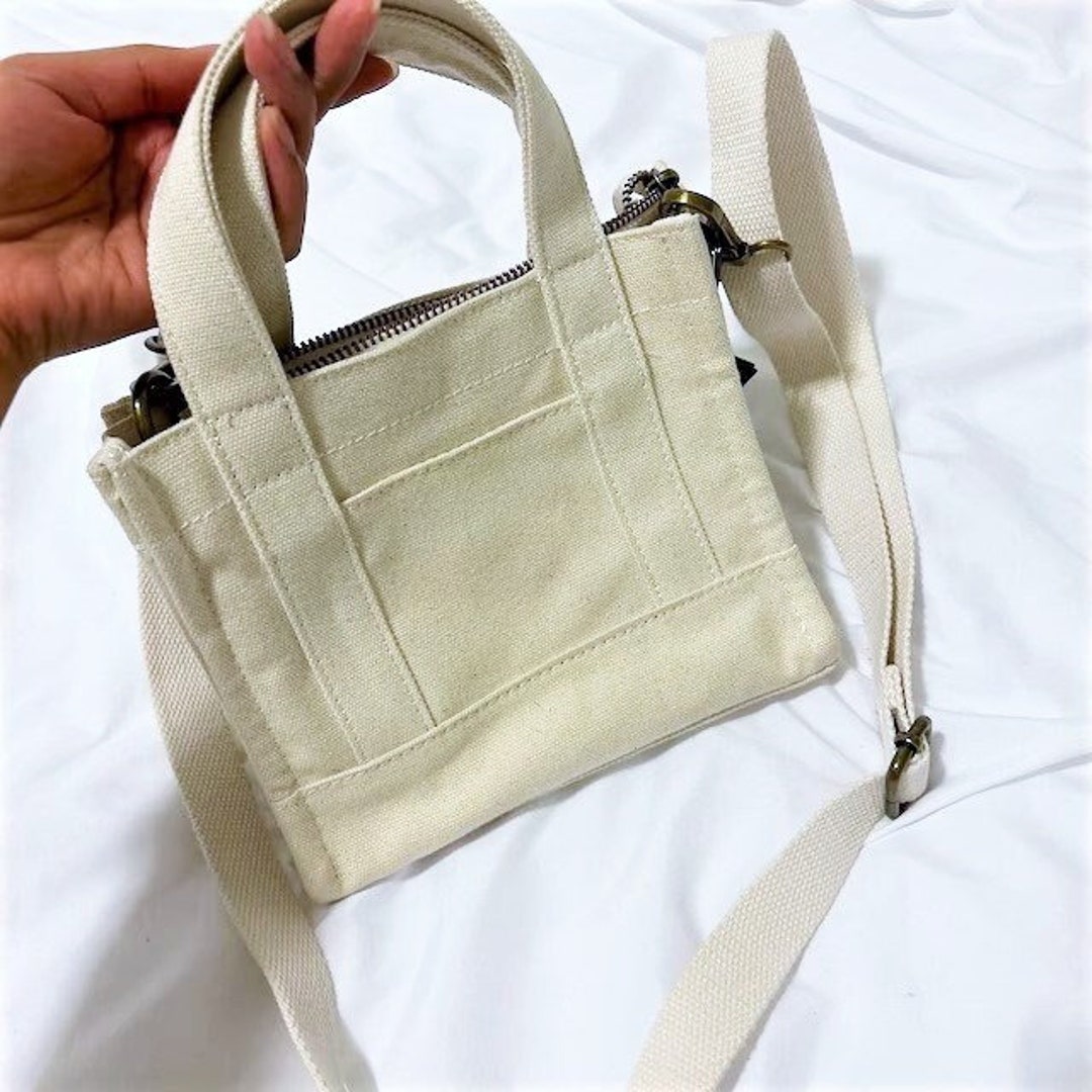 Mini Canvas Tote Bag Cotton Crossbody Bag Eco Bag Canvas Etsy