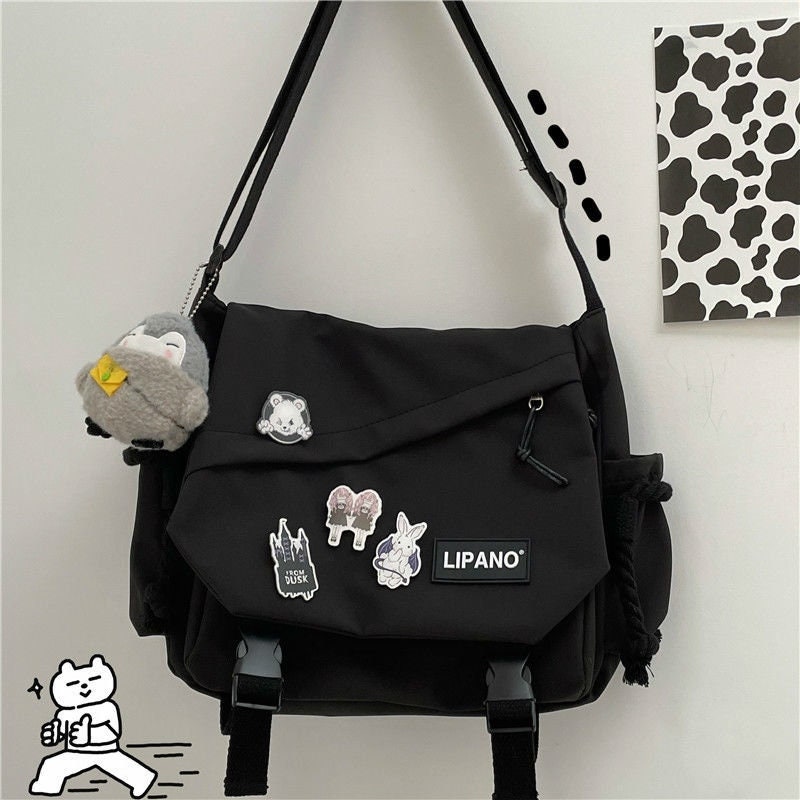 Japanese Messenger Bag With Pendant Kawaii Ita Bag Anime Etsy