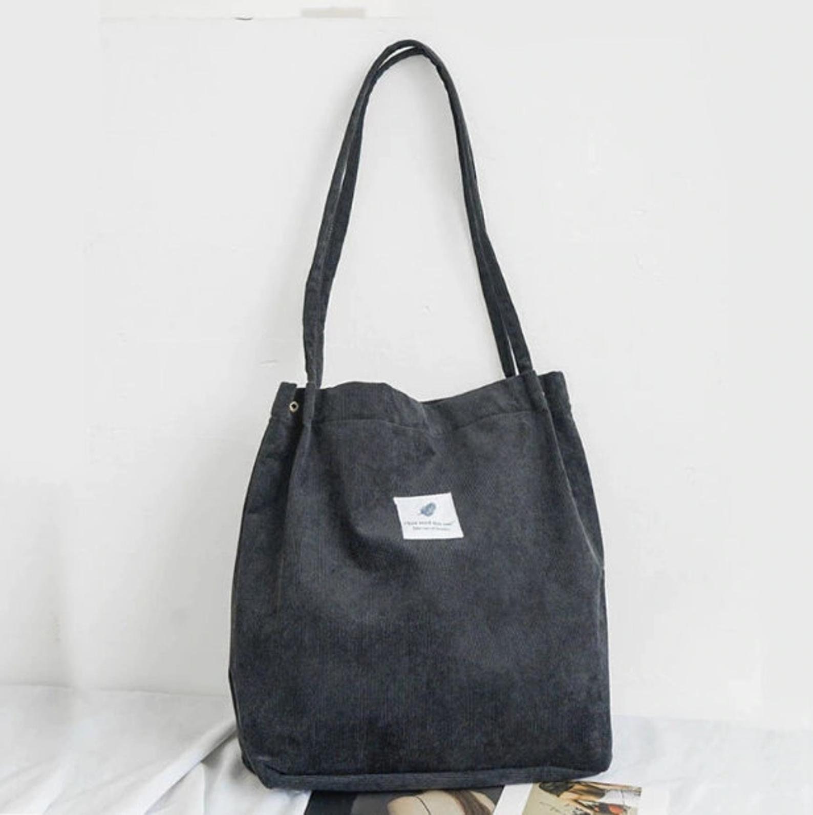 Corduroy Tote Bag Velvet Shopping Bag Eco Friendly Beach Etsy