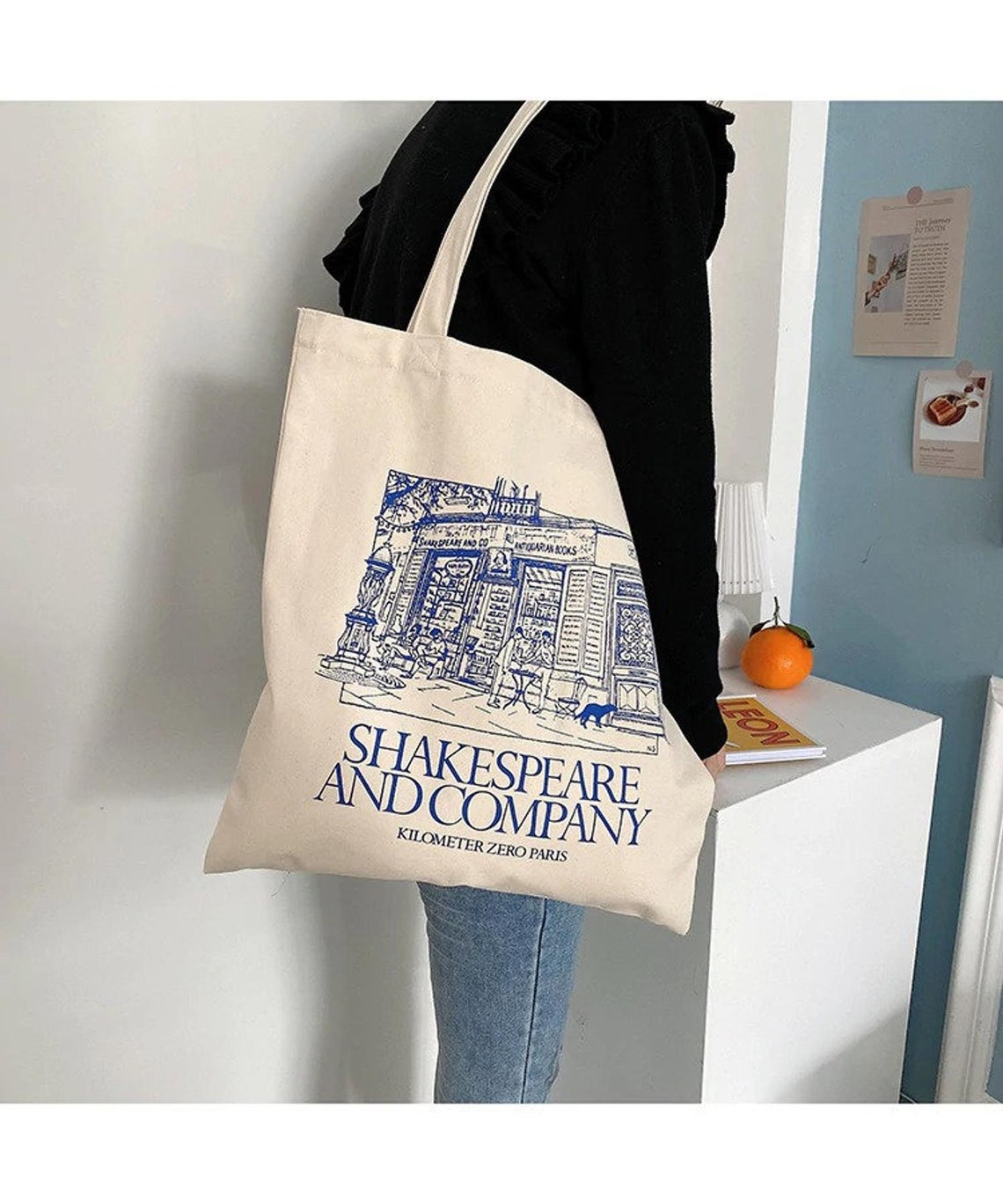 Shakespeare and Company Canvas Tote Bag Paris Shopping Bag | Etsy