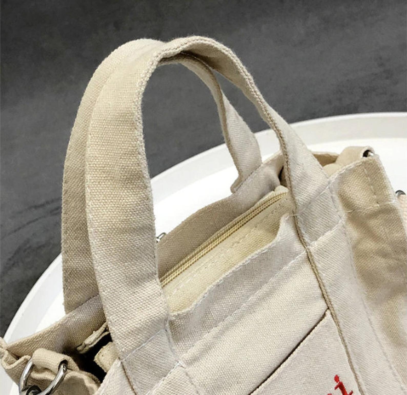 Mini Canvas Tote Bag Cotton Crossbody Bag Eco Bag Canvas | Etsy