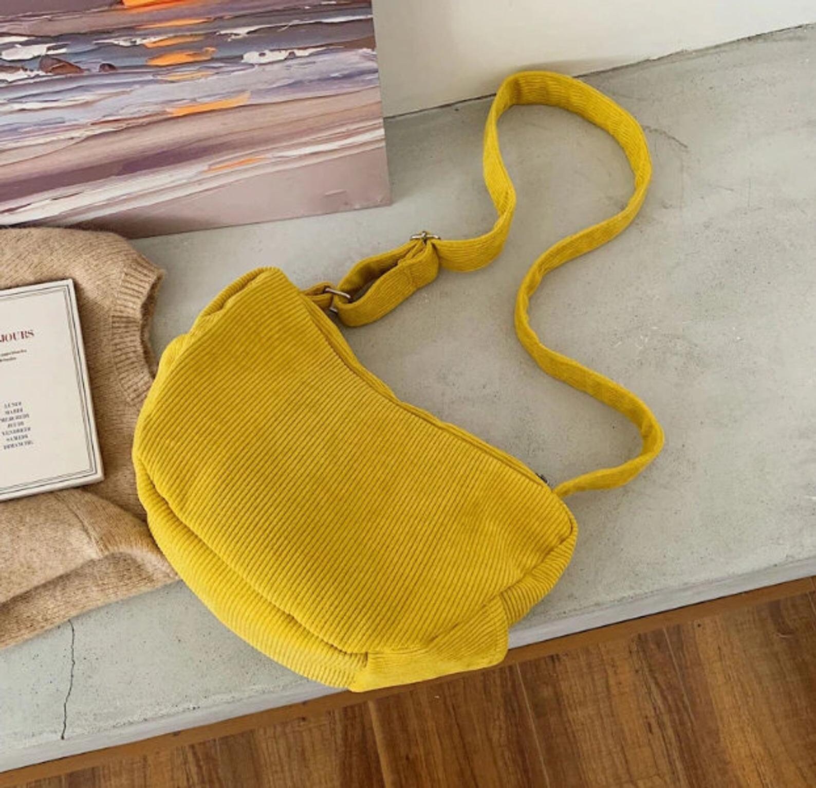 Corduroy Hobo Bag Velvet Tote Bag Eco Friendly Crossbody | Etsy