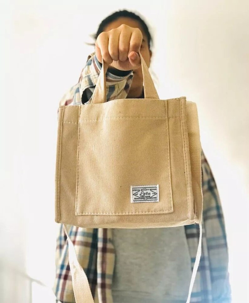 Cute Corduroy Crossbody Bag Corduroy Tote Bag Velvet Etsy