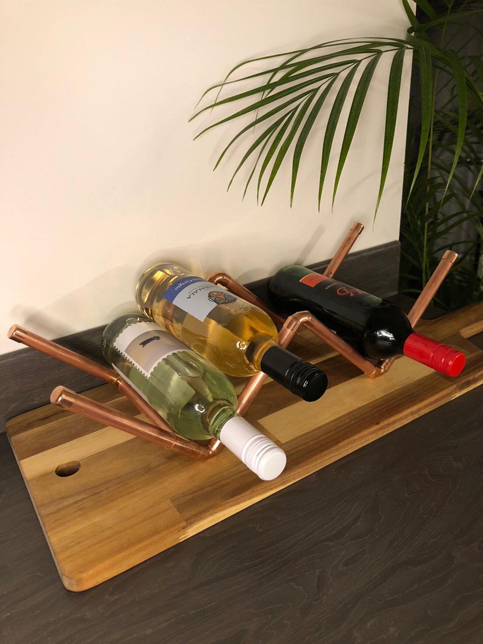Copper Wine Rack Handmade Freestanding Copper Pipe Wine Rack Etsy