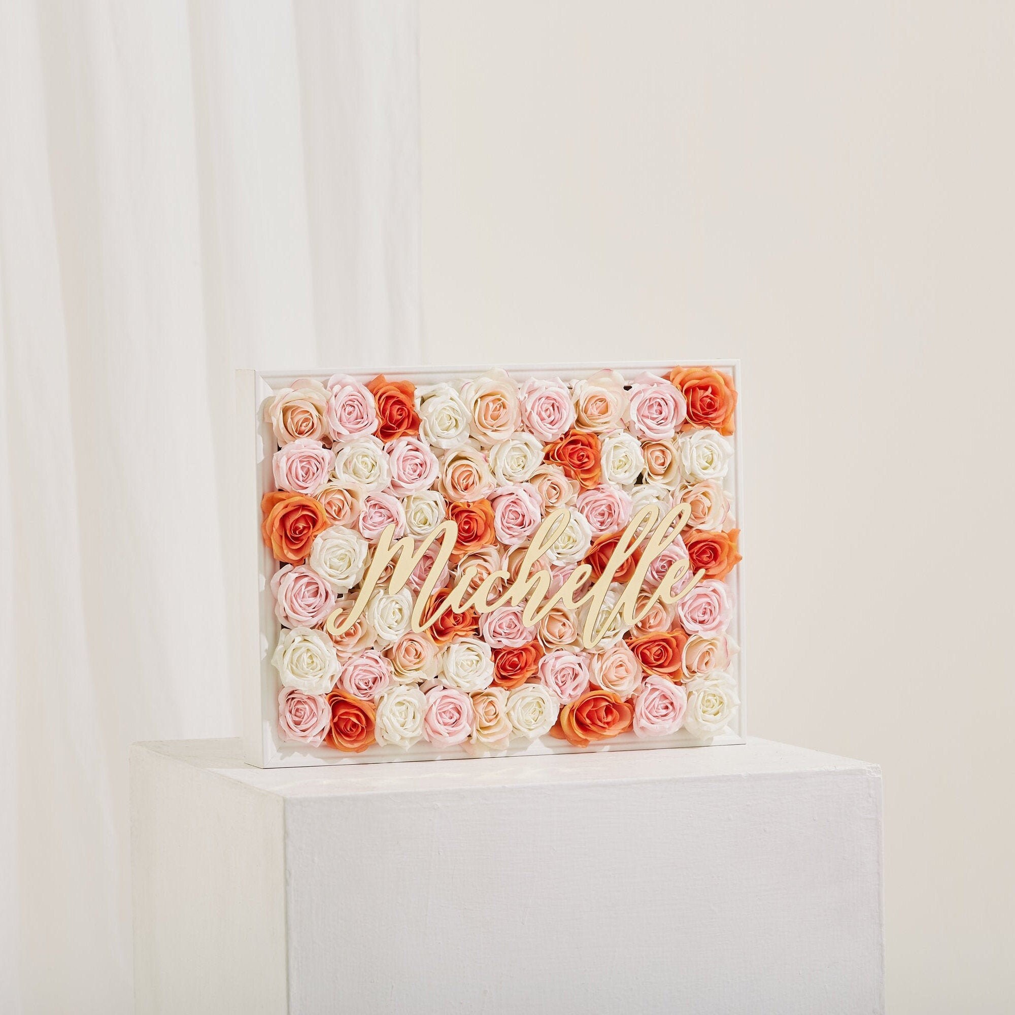 Flower Frame Decor Flower Wall Decor Home Decor Etsy