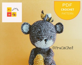 Chaske The Bear - amigurumi crochet pattern, Bear, pdf português, english, amigurumi toy | PDF Pattern-Instant Download