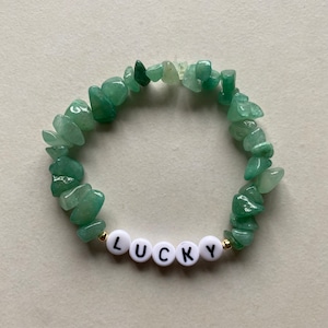 Aventurine &#39;Lucky&#39; stone bracelet