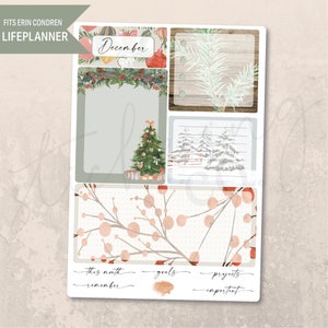 Notes Page December Rustic Christmas 7x9 Monthly Planner, Erin Condren, Printed Kit, Winter, Christmas, Decorations, Watercolor, Gifts, A5
