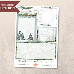Notes Page December Cozy Holiday 7x9 Monthly Planner, Erin Condren, Printed Kit, Winter, Aesthetic, Christmas, Decorations, Watercolor, A5