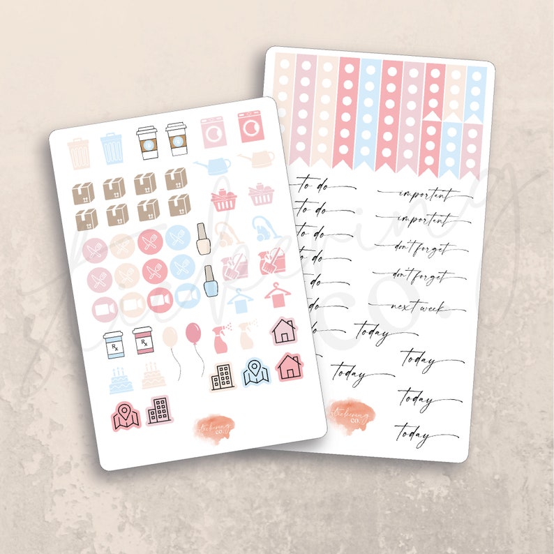 Vertical Cherry Blossoms Weekly Sticker Kit, Erin Condren Lifeplanner ...