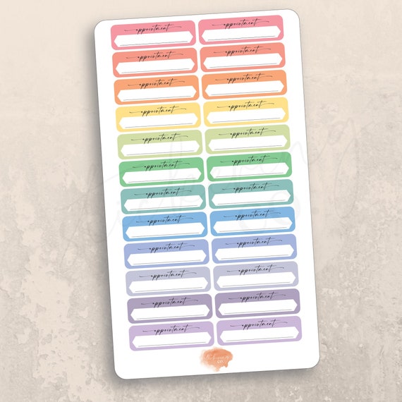 Appointments Functional Planner Stickers, 24 stickers (4x7 sheet), Erin Condren, Happy Planner, Weekly planning, Monthly Planning, Trackers