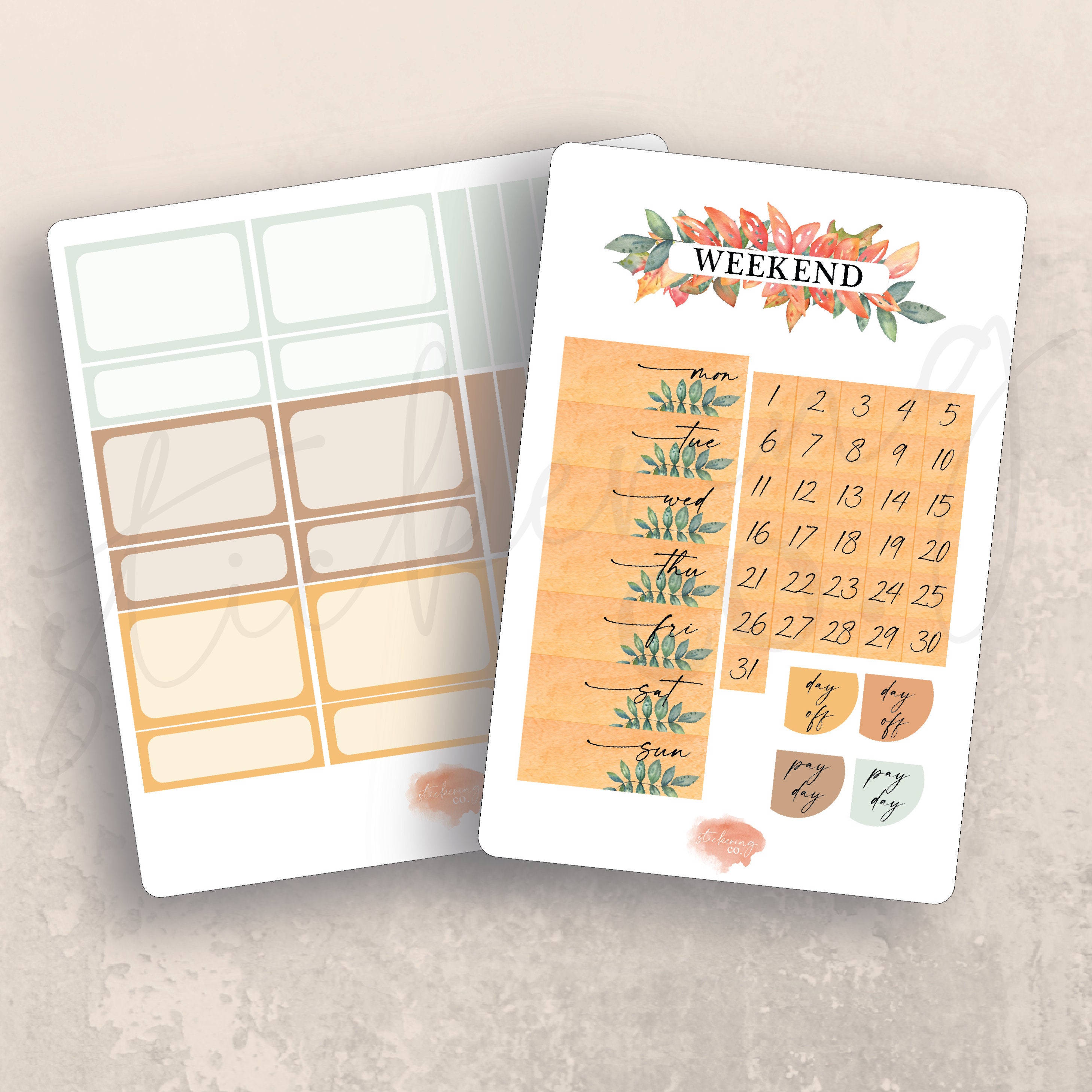 Vertical Pumpkin Spice Weekly Sticker Kit, Erin Condren Lifeplanner 7x9 ...