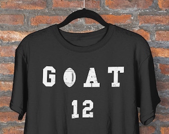 Tom Brady Shirt, Tom Brady GOAT, Tampa Bay, NFL, New England Fans Shirt, Ziege 12 Shirt, New England Fußball, GOAT 12, Ziege 12 Geschenk