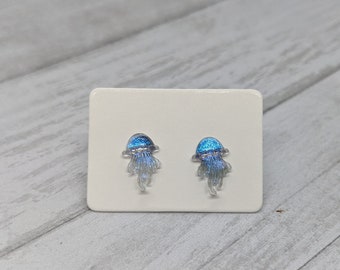 Tiny Jellyfish Stud Earrings