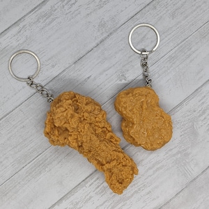 Realistic Chicken Nugget / Drumstick Keychain