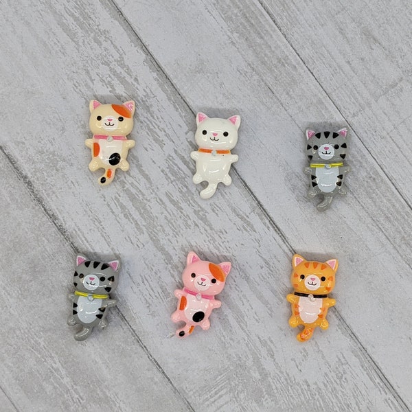 Cute Happy Kitten Cat Magnet Set