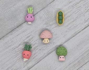 Small Adorable Kawaii Vegetable Magnet Set