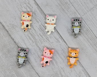 Cute Happy Kitten Cat Magnets -  Set of 6