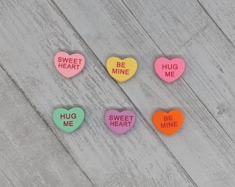 Conversation Candy Heart Magnet Set