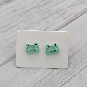 Tiny Kawaii Frog Stud Earrings