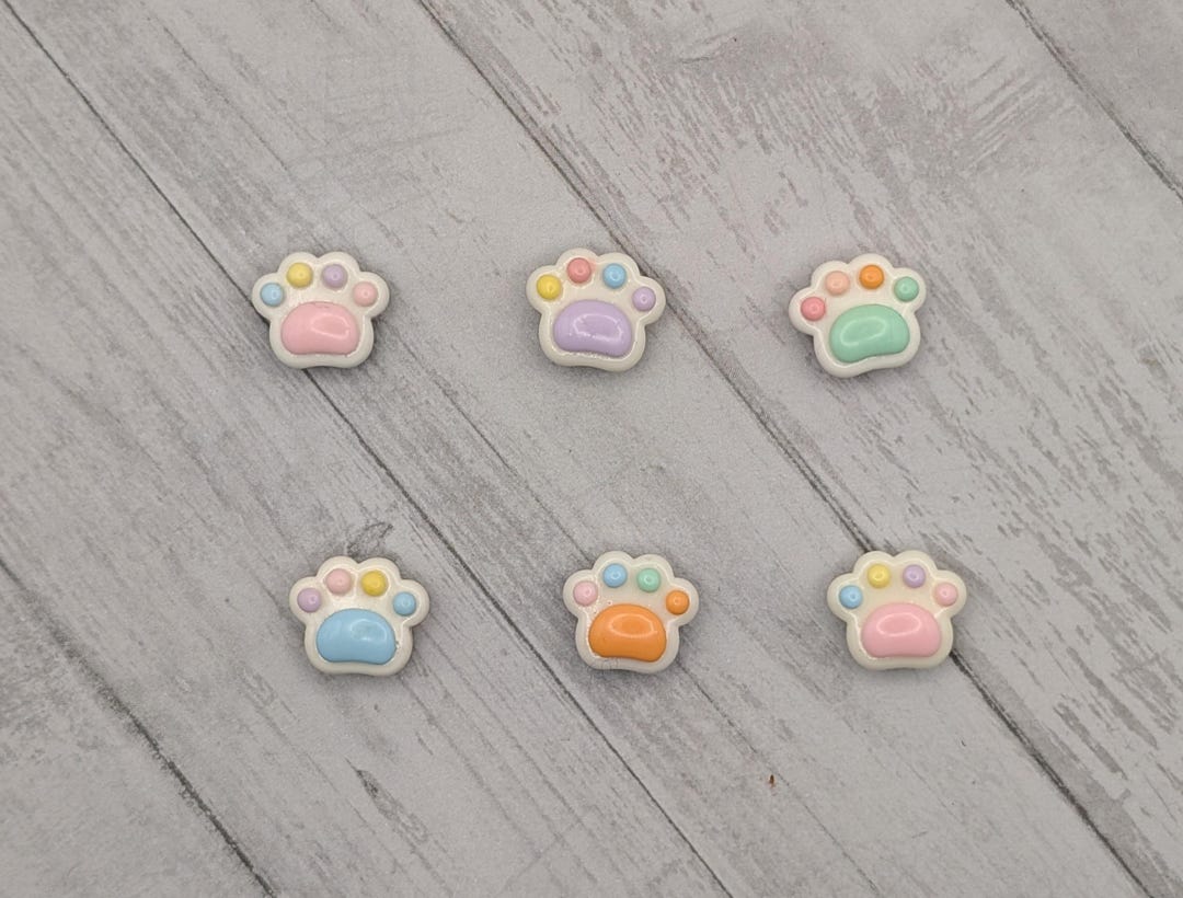 Rainbow Paw Print Magnets - Set of 6 - Etsy