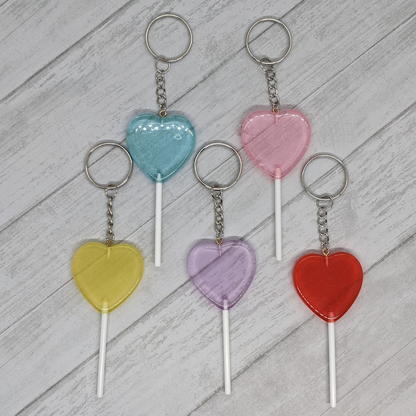 Heart Lollipop Keychain