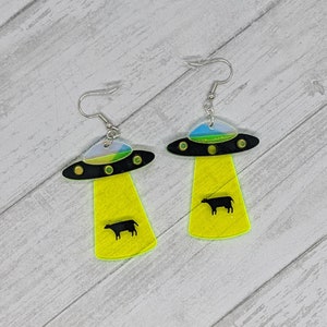 Alien Abduction Dangle Earrings