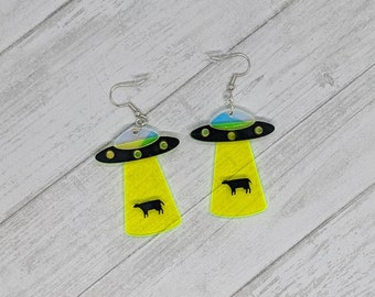 Alien Abduction Dangle Earrings