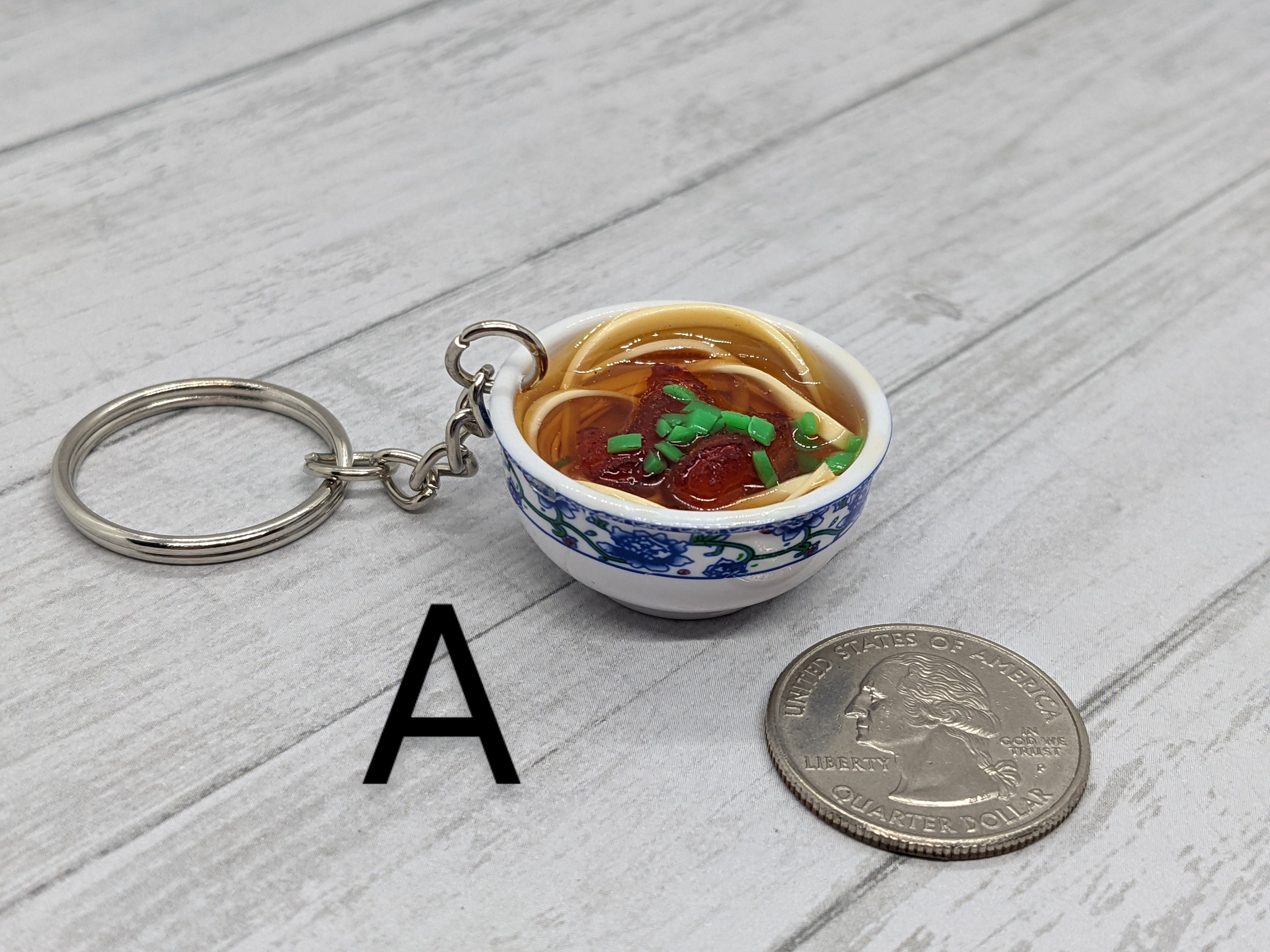 Ramen Noodle Soup Bowl Keychain Etsy