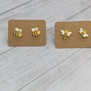 Tiny Adorable Bee Stud Earrings
