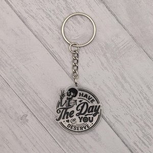 Have the Day You Deserve Keychain