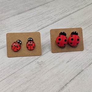 Cute Ladybug Stud Earrings