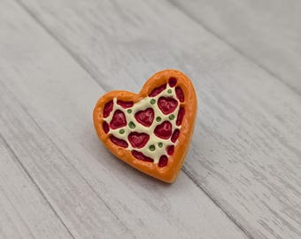 Adorable Pizza Heart Pin