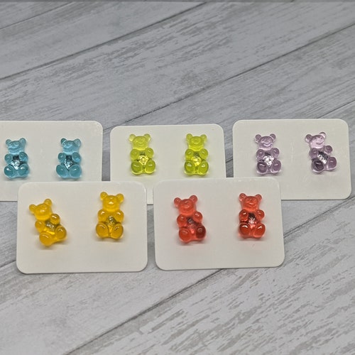 Gummy Bear Stud Earrings Novelty Earrings Unique Earrings Etsy