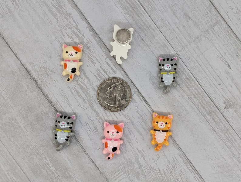 Cute Happy Kitten Cat Magnet Set image 2