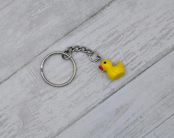Tiny Rubber Duck Keychain