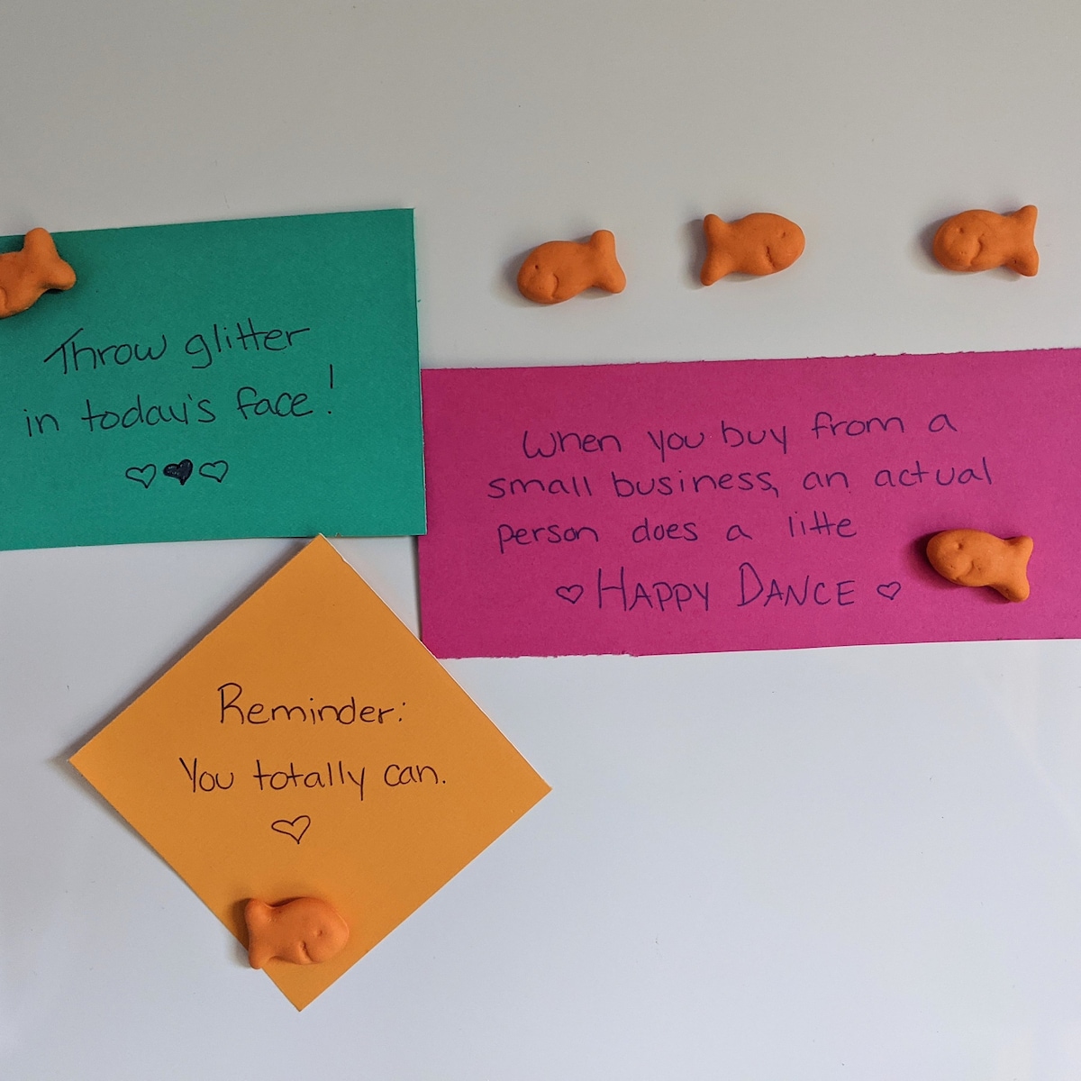 Handmade Goldfish Magnets Set of 6