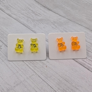 Tiny Gummy Bear Stud Earrings