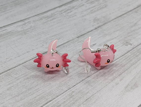 Adorable Kawaii Axolotl Dangle Earrings