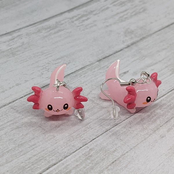 Adorable Kawaii Axolotl Dangle Earrings