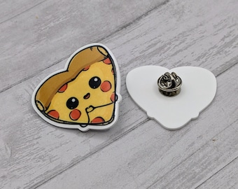 Kawaii Pizza Heart Pin