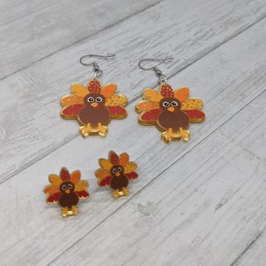 Adorable Thanksgiving Turkey Earrings
