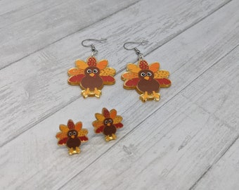 Adorable Thanksgiving Turkey Earrings