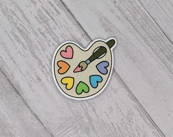 Rainbow Paint Palette Artist Magnet