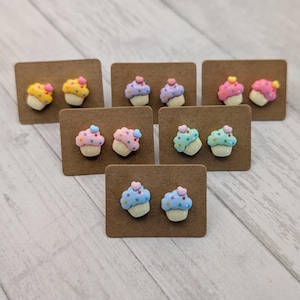 Adorable Cupcake Stud Earrings