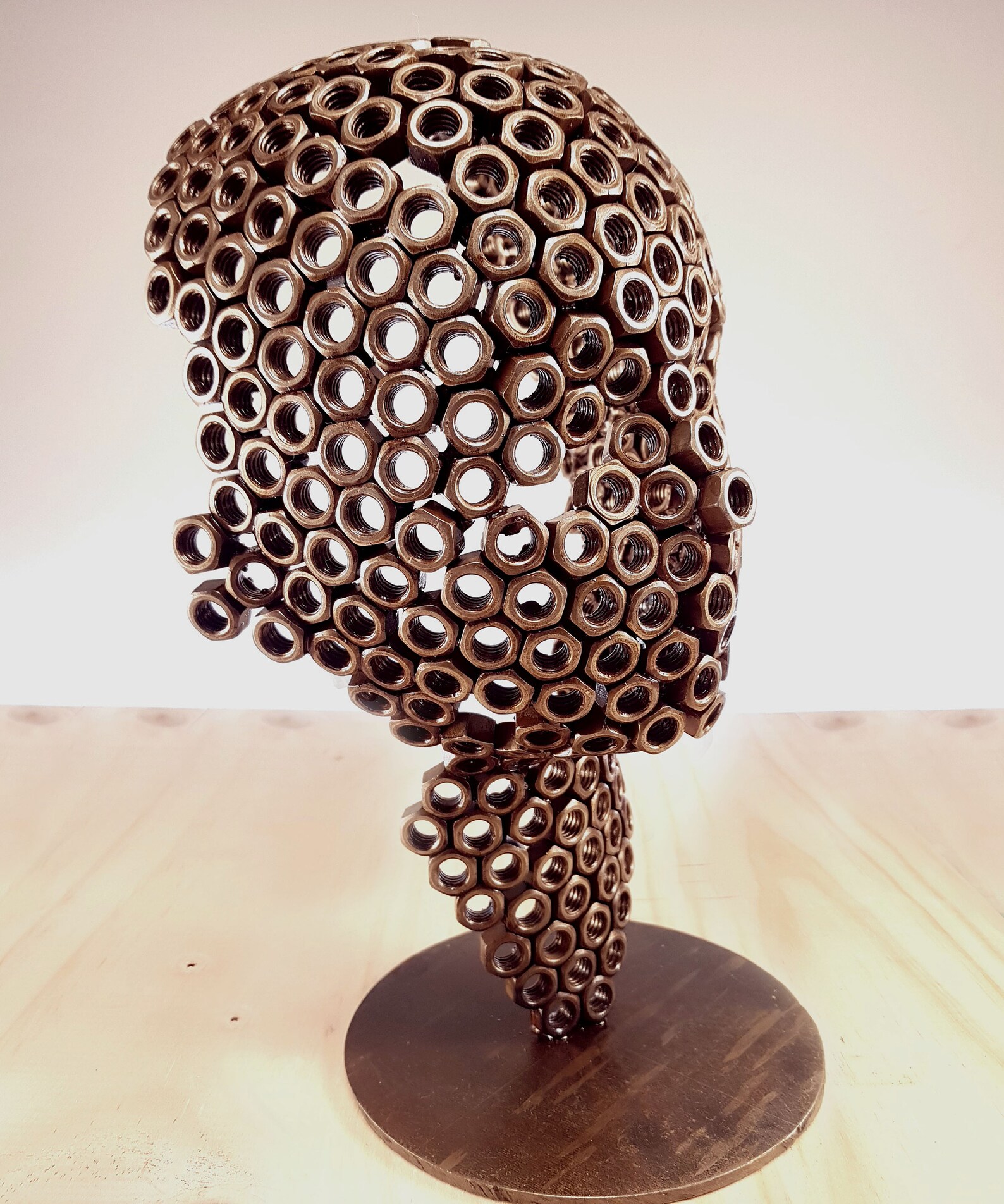 Handmade metal Woman Head Sculpture Etsy