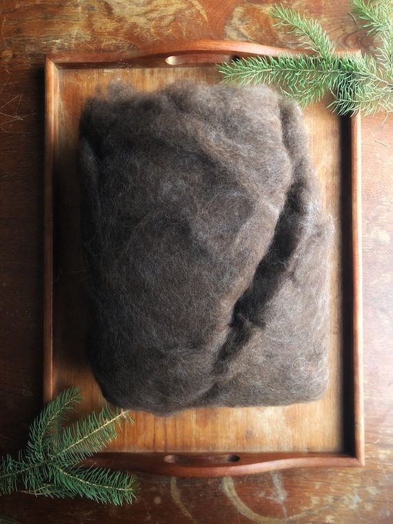 100 Alpaca Felt Batting Silver Brown Etsy