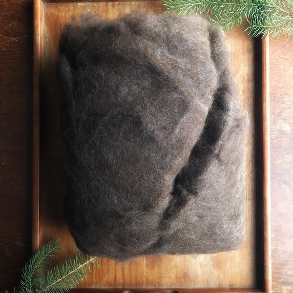 100% Alpaca Felt Batting Silver Brown