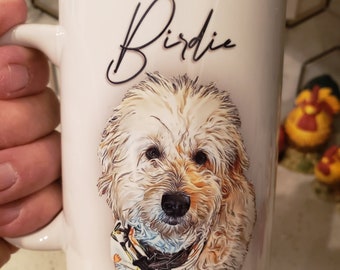 Custom Pet Mug, Custom Mug, Personalized Pet Cup, Custom Dog Mug, Dog Face Mug, Personalized Dog Coffee Mug, Custom Pet Photo Cup