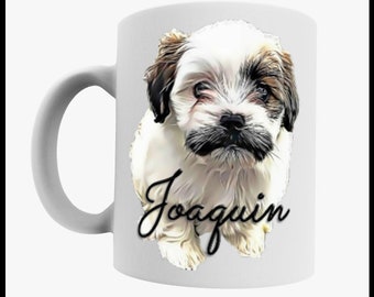 Custom Pet Photo Mug, Personalized Dog Coffee Cup